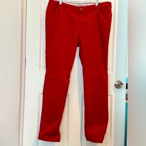 Lands’End Red Corduroy Pants size 16